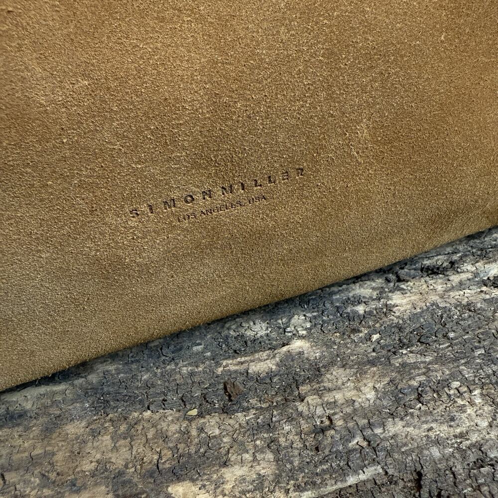 Simon Miller Toffee Suede Puffin Shoulder Bag Tan Adjustable Strap - Picture 6 of 14